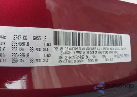 2017 Chrysler Pacifica Touring-L Plus from USA, damaged, VIN 2C4RC1EG2HR661041